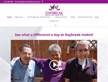 Tablet Screenshot of daybreakadultdayservices.org